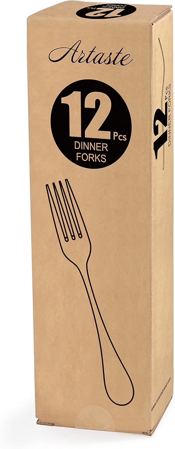 Artaste Rain 18/10 Stainless Steel (Silver (Set of 12), Dinner Fork (7.6-Inch))