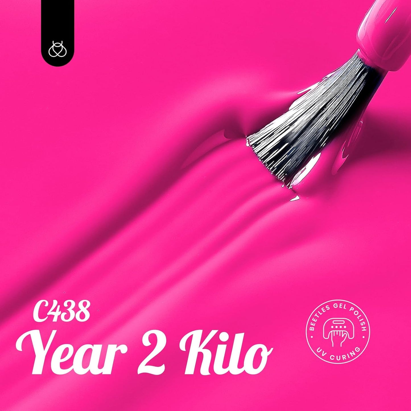 Beetles Pink Gel Nail Polish - Year 2 Kilo 15ML Gel Polish, 1 Pcs Hot Pink Colors, Soak off UV LED Lamp Nail Art Manicure Salon DIY Nail Design for Girls-BrightBean Baby