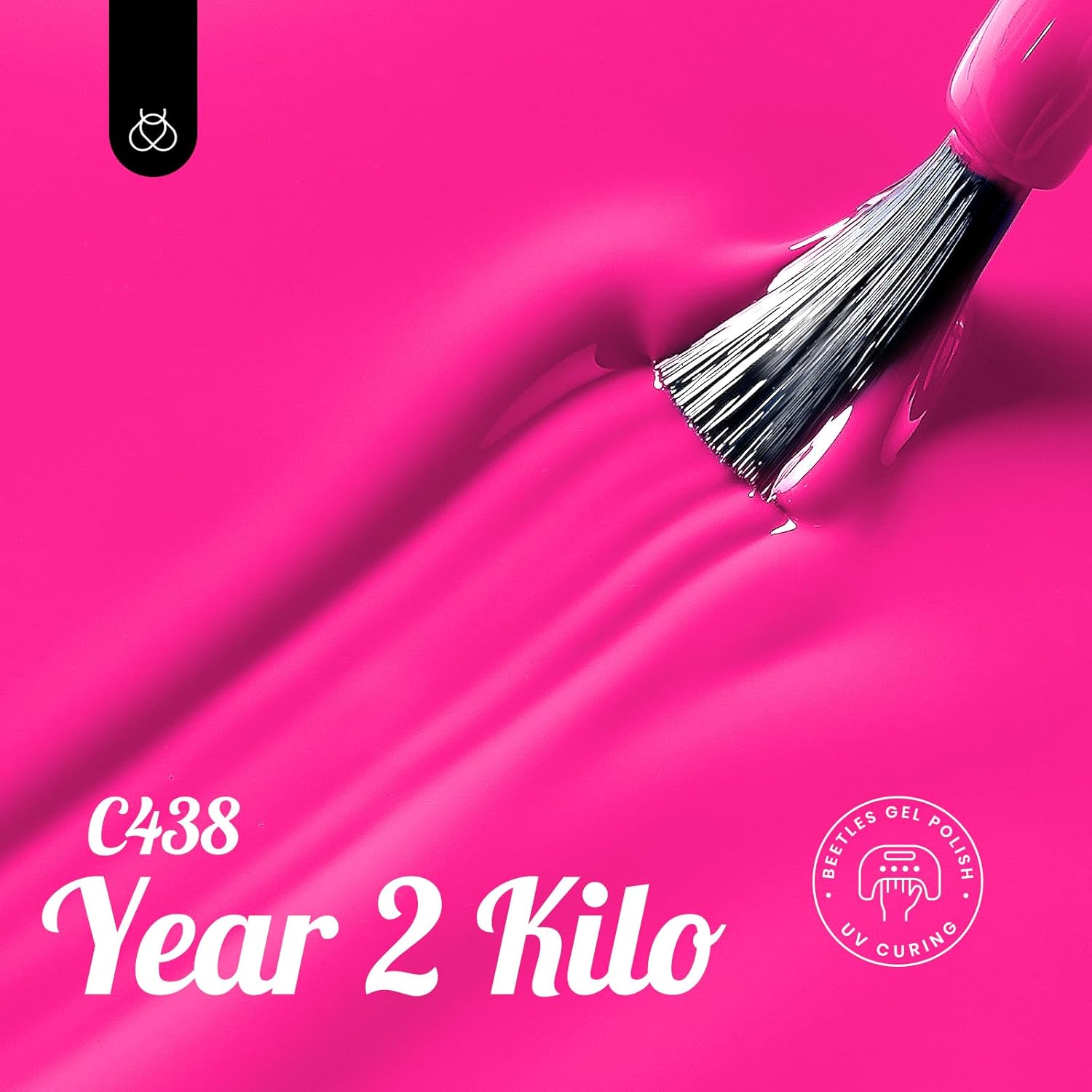 Beetles Pink Gel Nail Polish - Year 2 Kilo 15ML Gel Polish, 1 Pcs Hot Pink Colors, Soak off UV LED Lamp Nail Art Manicure Salon DIY Nail Design for Girls-BrightBean Baby