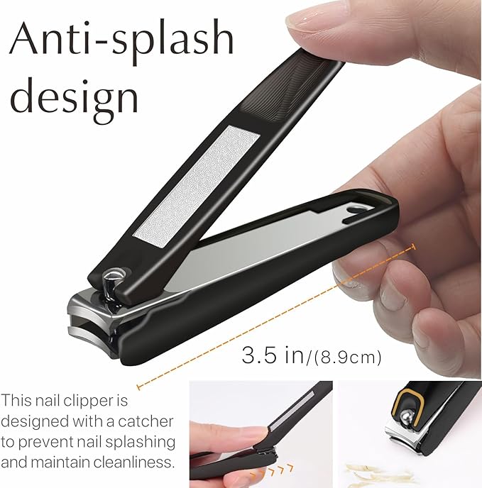 Konovo Nail Clippers for Women Travel, Nail Clippers with File, Fingernail Clippers for Girls-BrightBean Baby