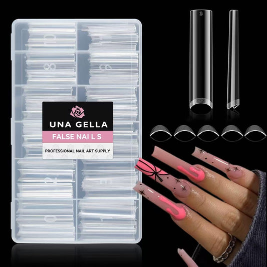 UNA GELLA 312PCS XXXL Nail Tips Square No C Curve, Extra Long Half Cover Long Straight Gel Nail Tips 12 Sizes Press on Nails Square for Acrylic Nails Professional for Nail Salon and DIY-BrightBean Baby