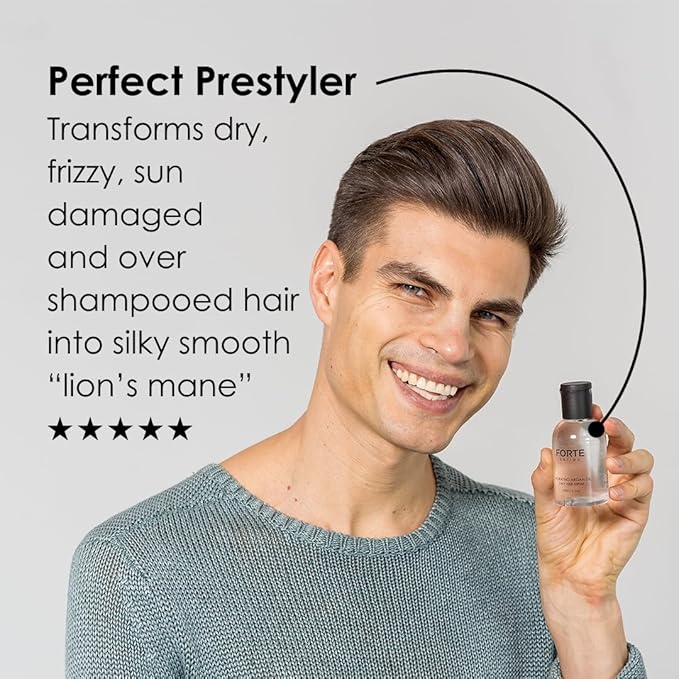 Alex Costa Hydrating Argan Oil Daily Hair Serum by Forte Series Sulfate Free Argan Hair Oil for Men Hair Serum for Dry Damaged Hair, for Styling Hair (75 ml / 2.5 oz)-BrightBean Baby