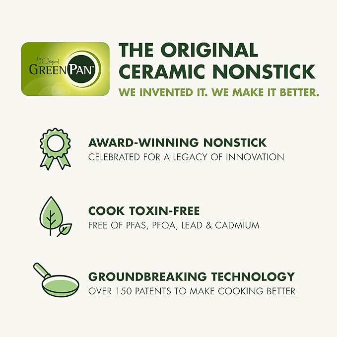 GreenPan 16 Piece Valencia Pro Ceramic Nonstick Cookware Set, PFAS-Free, Induction Ready, Hard Anodized Pots & Pans with Lids, Compatible on All Cooktops, Dishwasher & Oven Safe, Gray