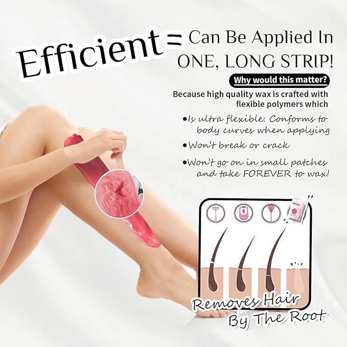 KOTAMU Wax Kit Pink Digital Hair Removal Waxing Kit for Women & Men Hot Wax Warmer Pot for Face, Eyebrow, Body, Brazilian, Bikini, Sensitive Skin Waxing Machine with 25 Accessories for Home Salon-BrightBean Baby