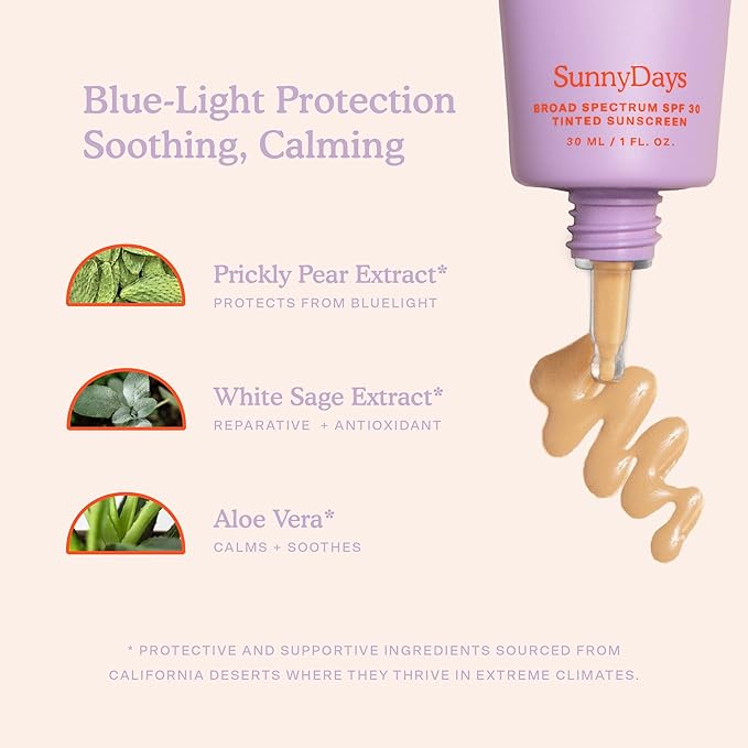 Tower 28 Beauty SunnyDays SPF 30 Tinted Mineral Sunscreen - For Sensitive Skin - 2-in-1 Facial Broad Spectrum UVA/UVB Protection + Foundation - Shade 10 LARCHMONT, 1 Fl Oz-BrightBean Baby