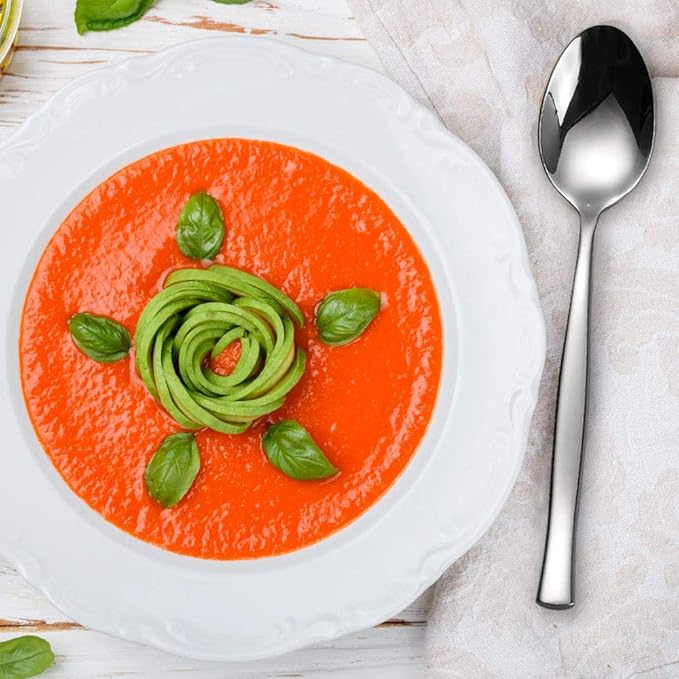 Idotry 12-Piece Stainless Steel Dinner Spoons, 7.96 Inches