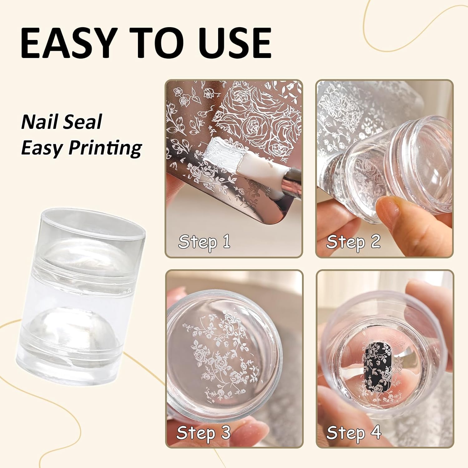 Nail Art Stamping Kit - 26 Color Gels with 5 Stainless Steel Plates, Dual-Ended Silicone Stamper & Scraper - DIY Nail Design Set for Beginners and Pros-BrightBean Baby