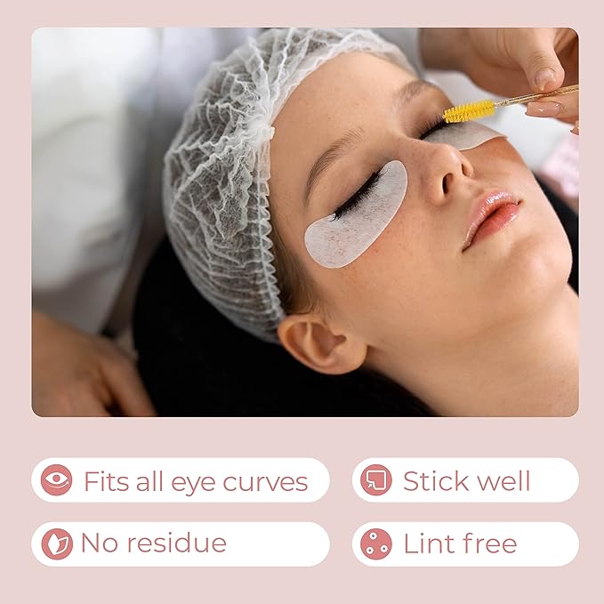 50 Pairs Under Eye Pads, Hydrogel Eye Patches for Eyelash Extension, Lash Gel Pad, Eyelash Extension Gel Patches, DIY False Eyelash Makeup Eye Gel Pad, Fit Most Eye Shape Stick Well-BrightBean Baby