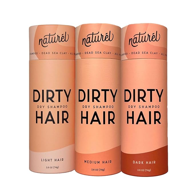 NATURL Dry Shampoo Volumizing Powder for Oily, Dark Hair | Non Aerosol, Oil Absorbing, Travel Size, Vegan, Talc Free, Aluminum Free | Grapefruit Scent | 2.6 Ounces-BrightBean Baby