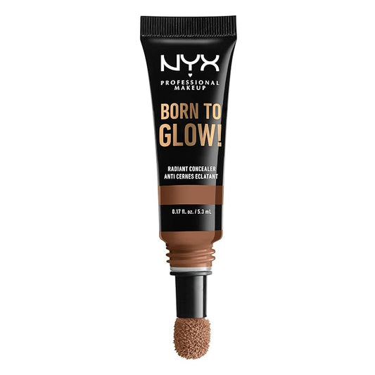 NYX PROFESSIONAL MAKEUP Born To Glow Radiant Concealer, Medium Coverage - Warm Caramel-BrightBean Baby