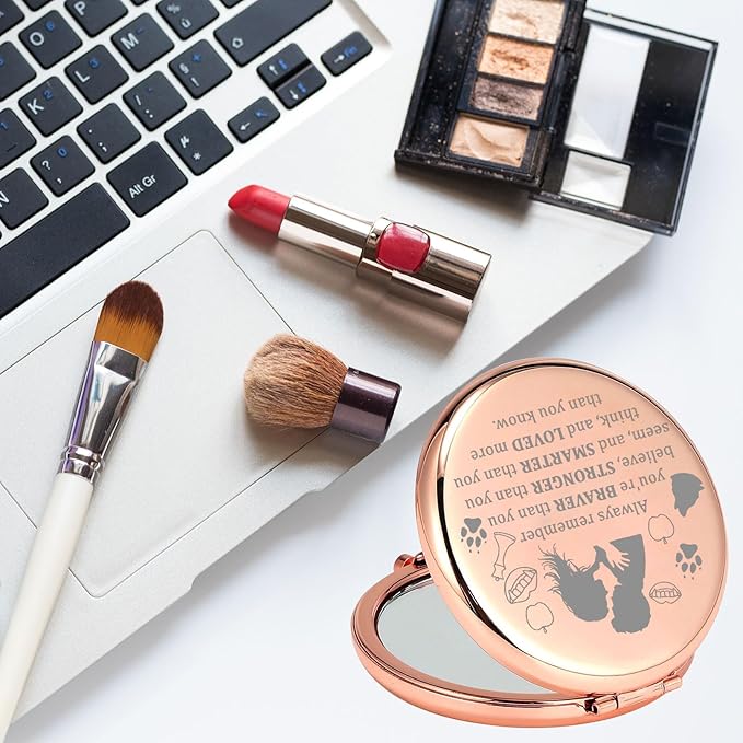 MYOSPARK Twilight Movie Compact Makeup Mirror Edward and Bella Fans Gift Vampire Fans Gift Movie Inspired Gift Fandom Gift (Twilight AMirror)-BrightBean Baby