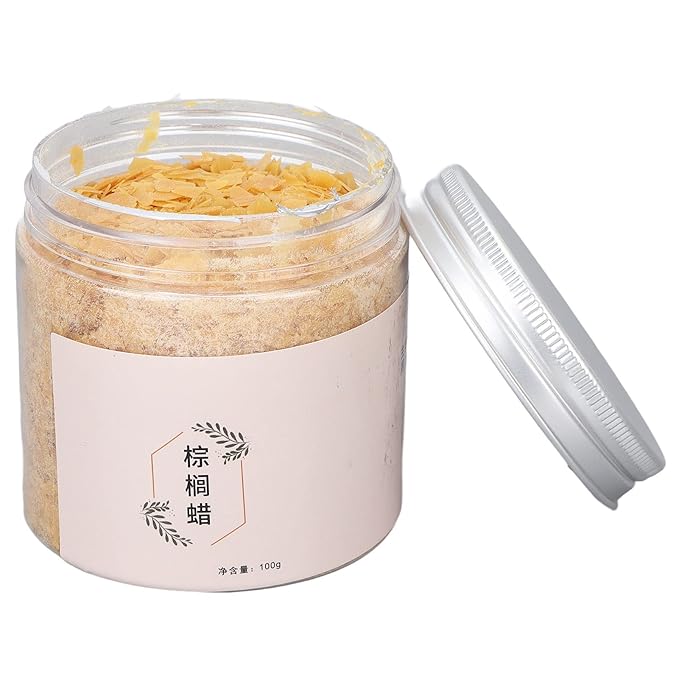 100g Palm Wax Pellets, Carnauba Wax for Lip Balm, Cosmetics DIY Carnauba Wax Material Accessory Lip Balm Making Supplies for Lipstick Lip Balm Making Increase the Melting Point of Lipstick-BrightBean Baby