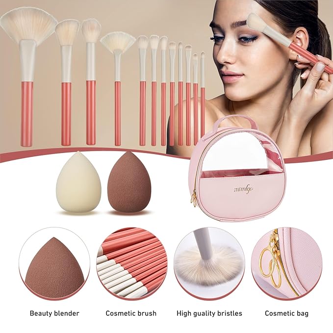 All In One Makeup Kit, Travel Makeup Kit, Makeup Gift Set, Makeup Kit for Women Full Kit, Makeup Bundle Includes Foundation Eyeshadow Palette Lipstick Eyeliner Mascara Contour Stick Cosmetic Brush Set-BrightBean Baby