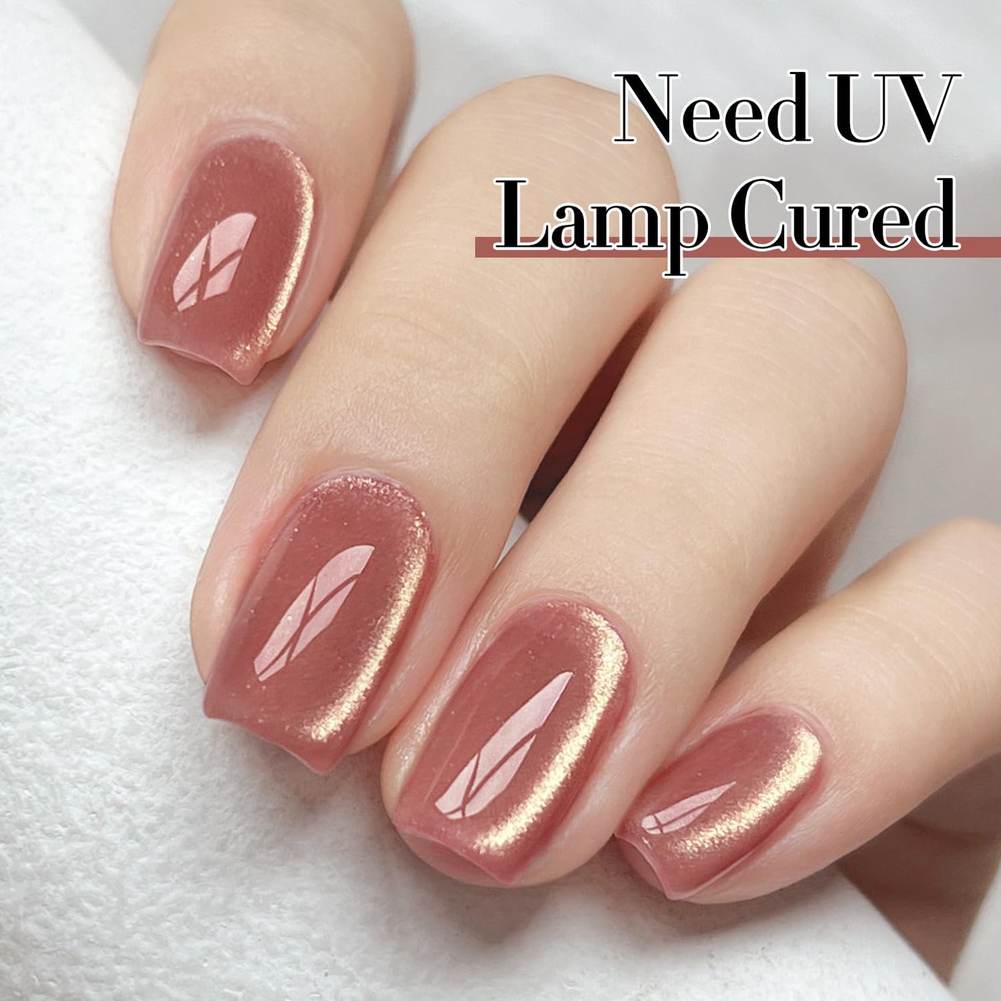 Double Rhythm 15ML Ice Glass Cat Eye Gel Polish with Magnet Holographic Glitter Shimmer Translucent Sheer Color Salon Soak Off Magnetic Nail at Home (Plum Purple-MC1124)-BrightBean Baby