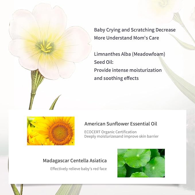 Moisturizing Face Cream, Deep Moisturizing Baby Face Cream for Dry,Eczema Prone & Sensitive Skin,Soothes Irritation & Promotes Healing,Repairs & Rehydrates Dry Skin-BrightBean Baby