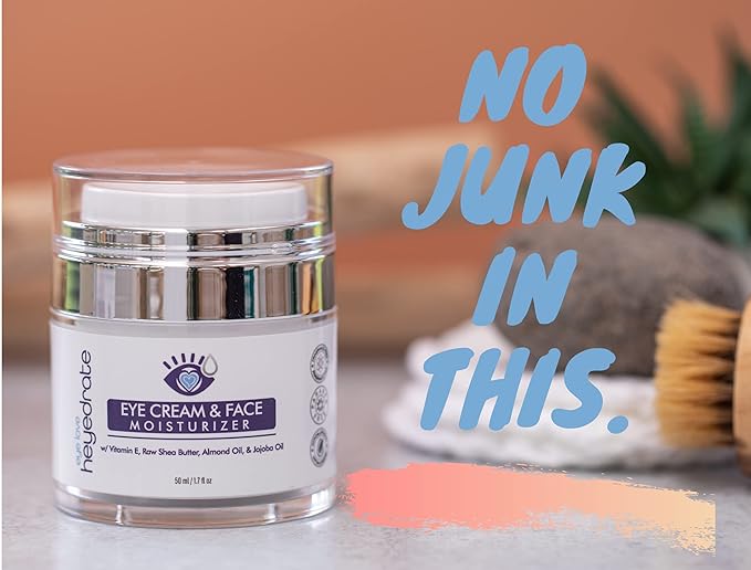 Eye Cream and Face Moisturizer with Organic Aloe Juice, Shea Butter, Almond Oil, & Jojoba Oil | Anti-Aging Eyelid and Facial Moisturizer to Reduce Dark Spots, Dark Circles & Wrinkles (1)-BrightBean Baby