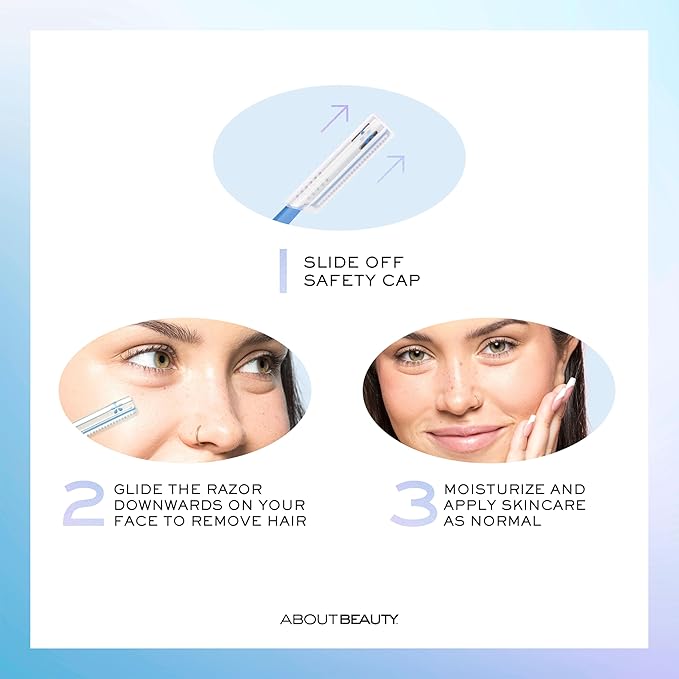 About Face Pro-Premium Facial Razors - 3 Beauty Groomers for Hair Removal, Ideal for Shaving, Exfoliating, Dermaplaning and Brow Shaping, Japanese Stainless Steel Gently Removes Facial Hair-BrightBean Baby