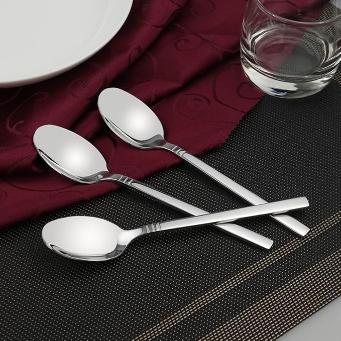 12-Piece Stainless Steel Teaspoon Dessert Spoons