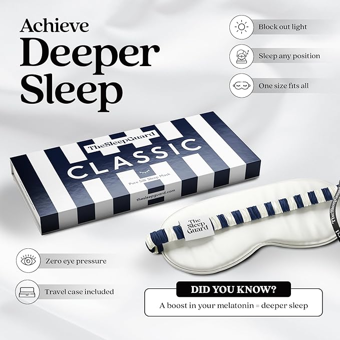 Pure Silk Sleep Mask [100% 6A Mulberry Silk, 22 Momme] Light Blocking Travel Essentials. Eye Masks for Sleeping. Black Oeko-Tex Blindfold. Eye Covers for Men & Women-BrightBean Baby