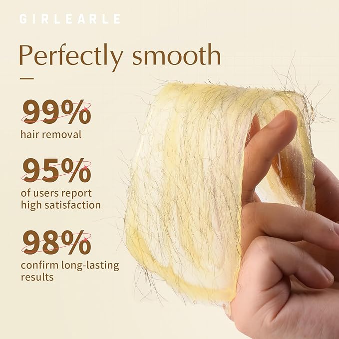 Hard Wax Beads, 1lb Honey Wax Beans for Hair Removal, Hard Wax for Sensitive Skin at Home, Wax Refill Perfect for Brazilian Bikini, Legs, Facial, Eyebrow and Full Body for Women and Men-BrightBean Baby