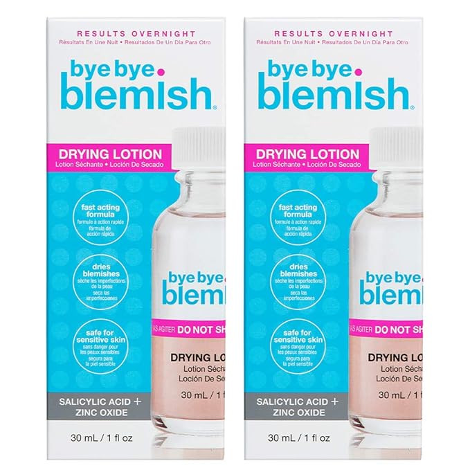 Bye Bye Blemish Acne Drying Lotion, On-the-Spot Pimple Treatment, Reduce Pimples Overnight, Beauty Skincare Essential - 1oz. (2-Pack)-BrightBean Baby