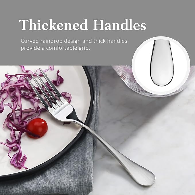 Artaste Rain 18/10 Stainless Steel (Matte, Salad Fork (12-Piece))