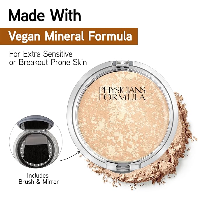 Physicians Formula Mineral Wear Talc-Free Face Powder, Light Coverage Mineral Makeup for Sensitive Skin – Translucent-BrightBean Baby