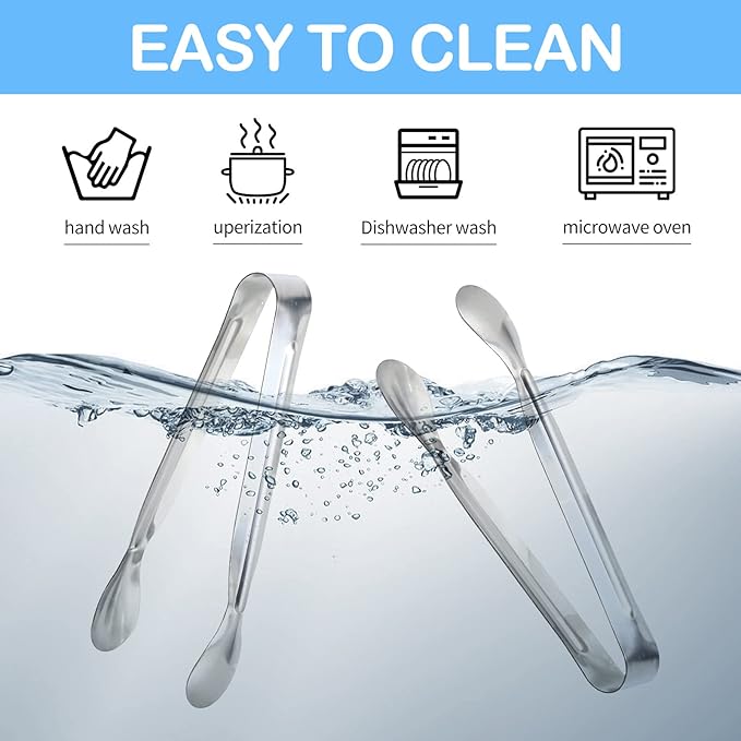 18PCS Mini Tongs for Appetizers, 5Inch Serving Tongs, Ice Tong Appetizer Tong, Small Tongs for Serving Food, Kitchen Utensils for Sugar Cubes, Coffee, Tea Party, Dessert, Charcuterie Board