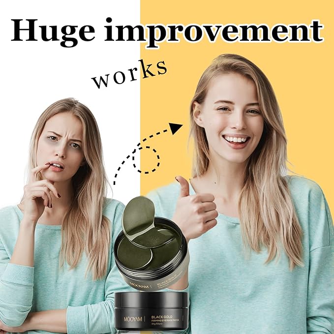 Under Eye Mask Moisturizing Eye Mask Patches,60PCS Eye Treatment Mask Cooling Under Eye Pads for Brightening Repairing and Refreshing Your Skin Under Eye Mask, Beauty Skin Care Gift (black)-BrightBean Baby