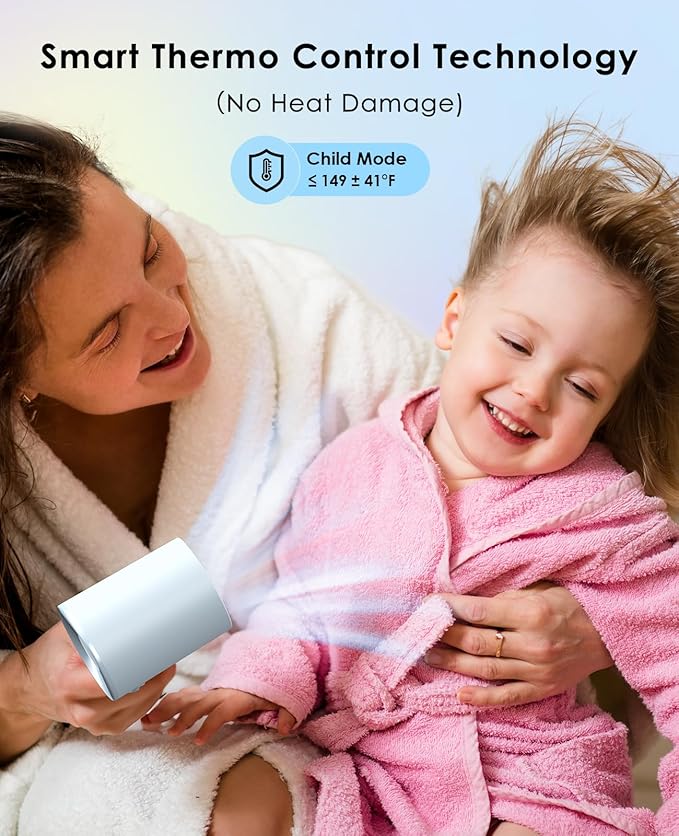 Hair Dryer with Diffuser for Curly Hair, Negative Ionic Hairdryer, High-Speed Blow Dryer with 110, 000 RPM Brushless Motor, Fast Drying Lightweight Travel Hairdryer, Low Noise Quiet Hair Dryers-BrightBean Baby