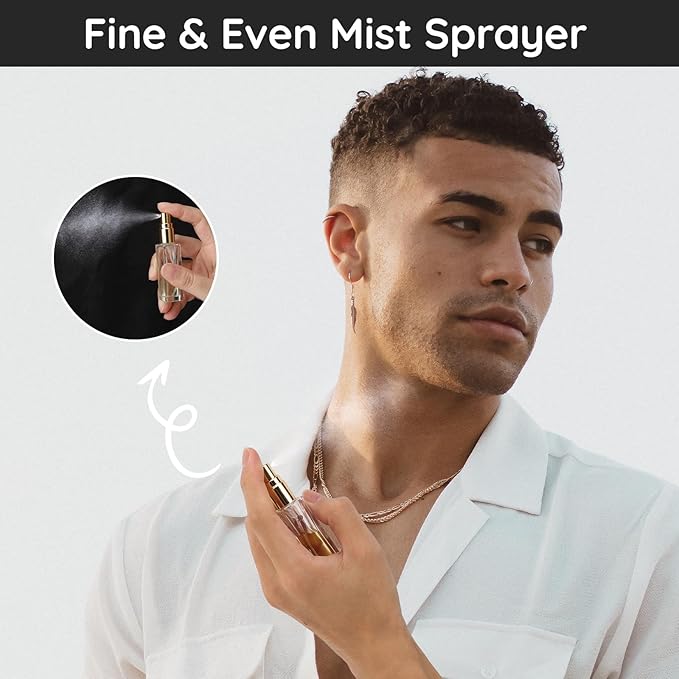 Segbeauty Travel Perfume Bottle Refillable, 10 Packs Atomizer Sprayer for Perfume, 10ML Empty Glass Perfume Bottle Portable Travel Size Spray Bottles Accessories for Dispensing Perfume Toiletries-BrightBean Baby