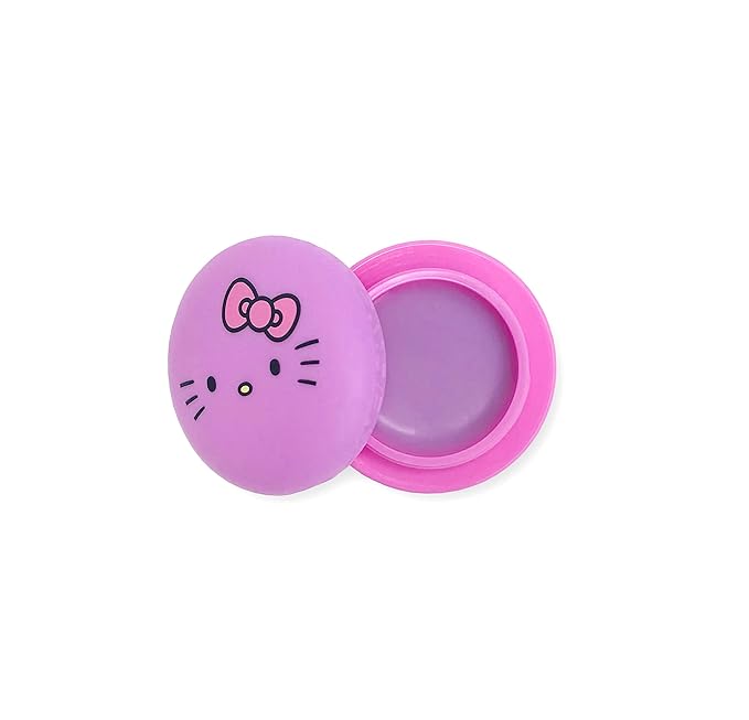 The Crème Shop x Sanrio Hello Kitty Macaron Lip Balm (Hello Kitty Unicorn Rainbow Sherbert) Korean Cute Scented Pocket Portable Soothing Advanced Must-Have on-The-go-BrightBean Baby