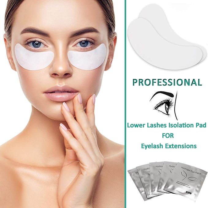 50 Pairs Under Eye Pads, Eyelash Extension Gel Patches, Lint Free DIY False Lash Extension Beauty Makeup Hydrogel Gel Eye Patches-BrightBean Baby