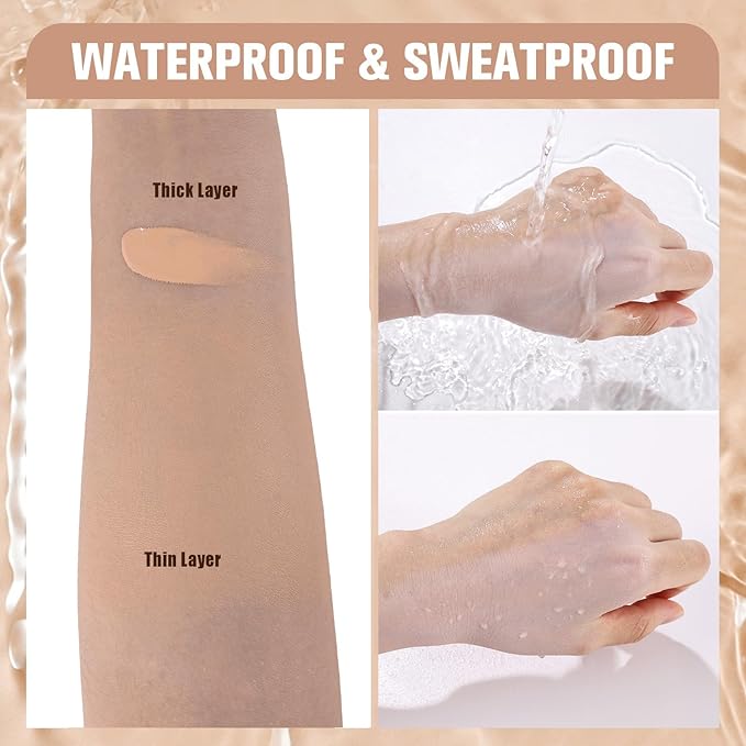 UCANBE Matte Liquid Foundation Makeup, Medium to Full Coverage Waterproof Longwear Serum Cream Foundation for Combination & Oily Mature Skin, Lightweight Hydrating Nourishing, Classic Ivory, 1 fl. oz.-BrightBean Baby