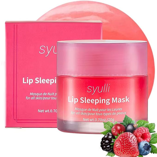 Sleeping Lip Mask,Organic Vitamin C Lip Sleeping Mask Hydrate & Repair Sleeping Lip Balm, Nourish Overnight Lip Care Treatment Lip Line & Color Improve,Crack & Dry Sleeping Lip Mask For Women & Men-BrightBean Baby