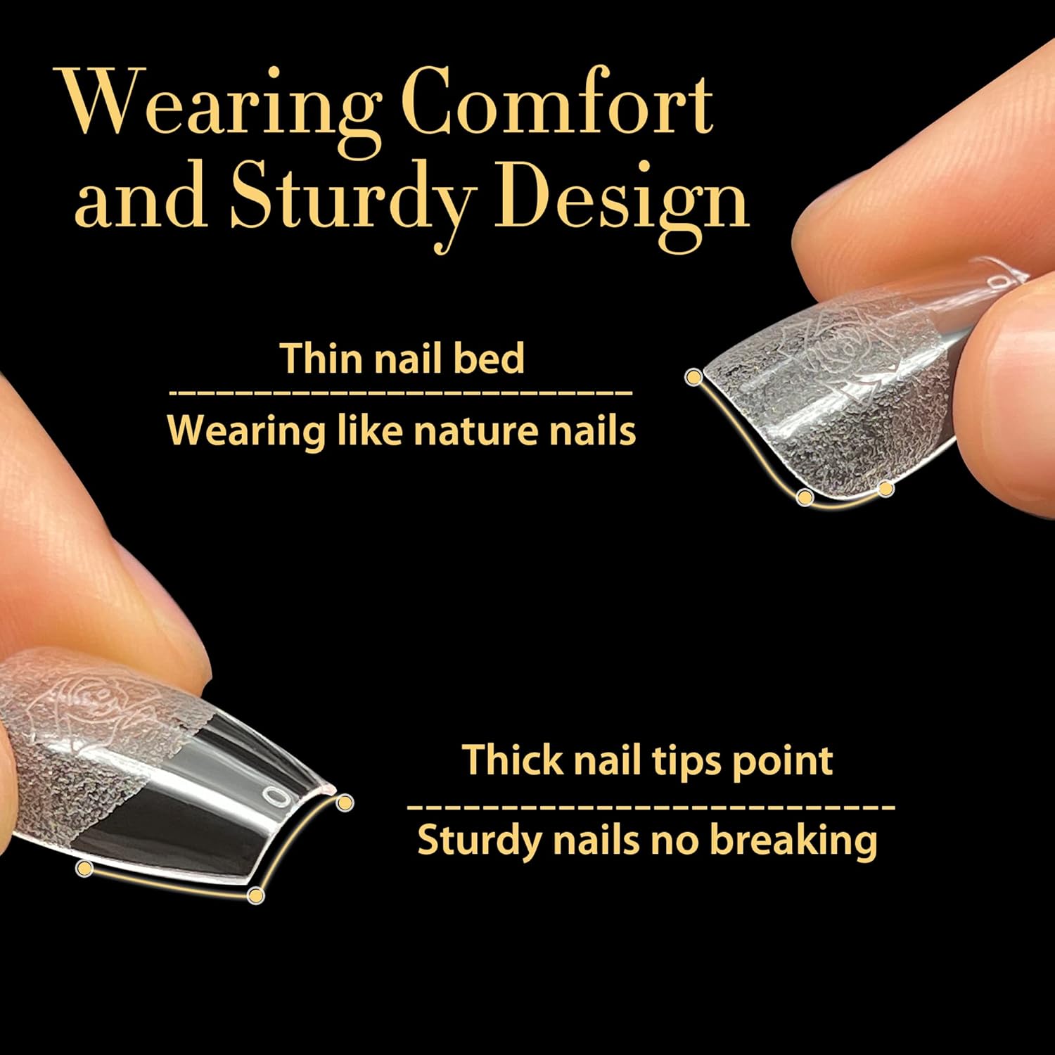 UNA GELLA Short Coffin Nail Tips, 600Pcs Short Coffin Gel Nails Tips Pre Etched 12 Sizes Soft Gel Fake Nails Tips Pre-file Full Cover for Nail Extension Home DIY Salon with Box-BrightBean Baby