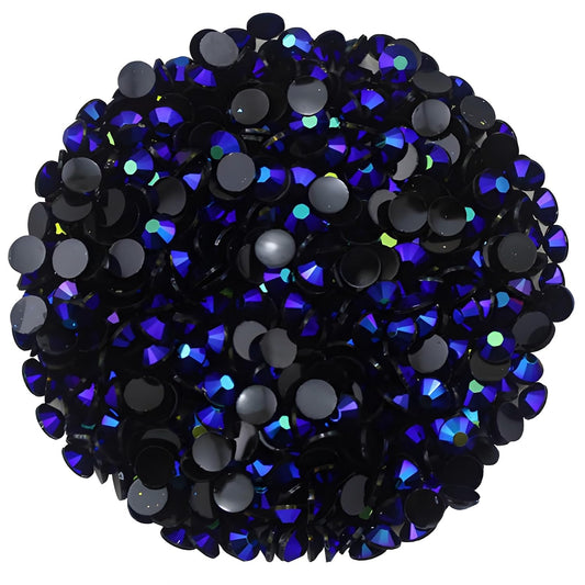 720 Pcs SS30 6mm Flatback Rhinestones for Nails Art Crafts Glitter Round Shine Gems AB Crystals DIY Clothes Shoes （Black-Bottom Sapphire AB）-BrightBean Baby