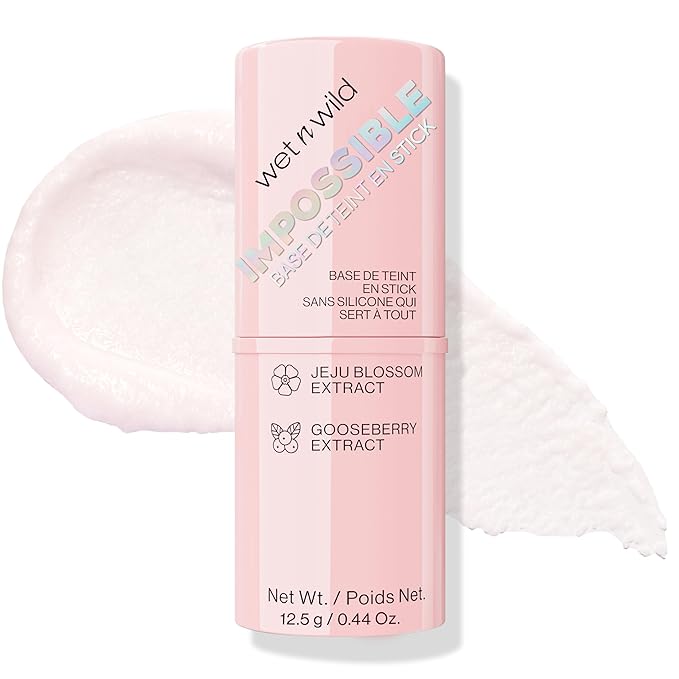 wet n wild Impossible Primer Stick, Enriched with Gooseberry & Jeju Blossom for a Brightening Durable Makeup Base, Vegan & Cruelty-Free-BrightBean Baby