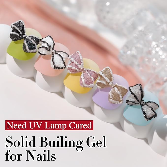 Double Rhythm 3D Nail Gel Solid Sculpting Gel for Nail Art Non-Sticky Hard Gel for Building Carving Molding Nail Extension Soak Off UV/LED Salon Home DIY 0.5 Oz (Gypsum Black)-BrightBean Baby