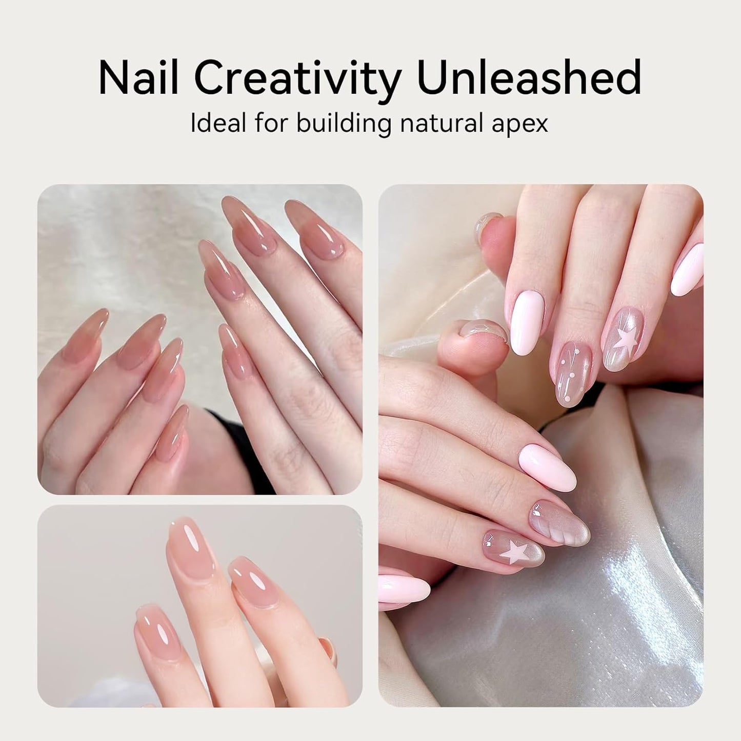 MAYCHAO 15ML Clearly Pink Builder Nail Gel 7 in 1 Clear Pink Builder Strengthener Gel Nail Polish for Nail Extension, No Wipe Base Coat for Home Manicure, 0.5 OZ-05-BrightBean Baby