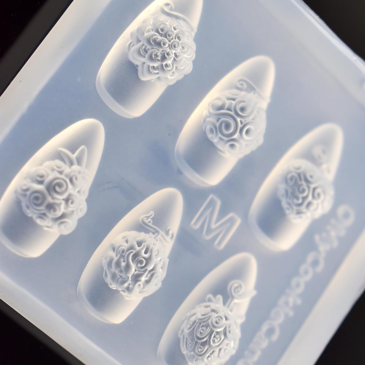 3D Flowers Nail Mold Devil Fruit Carving Template Silicone Nail Tools for Resin Charms Manicure DIY Supplies-BrightBean Baby