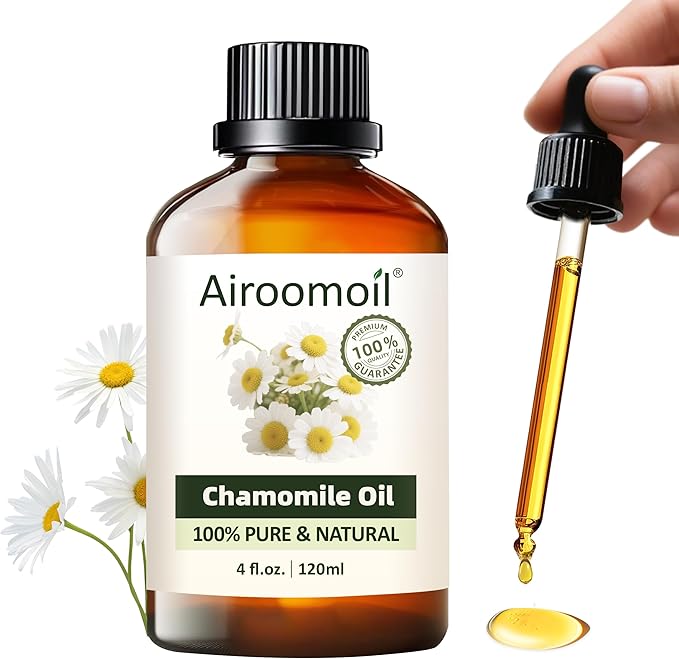Pure Chamomile Essential Oil, 100% Pure Natural Chamomile Essential Oil, Premium Grade Essential Oils for Diffusers for Home, Skin, Care Massage, Soap Making, Aromatherapy, 4 Fl Oz | 120ml-BrightBean Baby