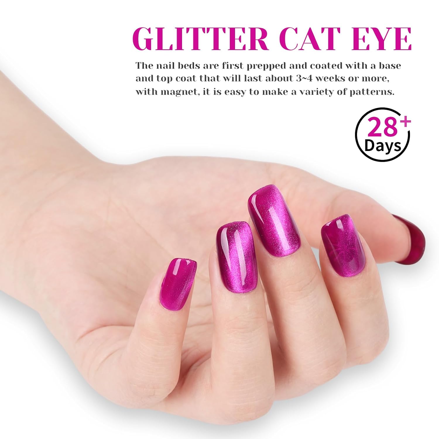 Purple Cat Eye Gel Nail Polish - Perfect for DIY at Home & Ideal Gift for Nail Art Lovers!-BrightBean Baby