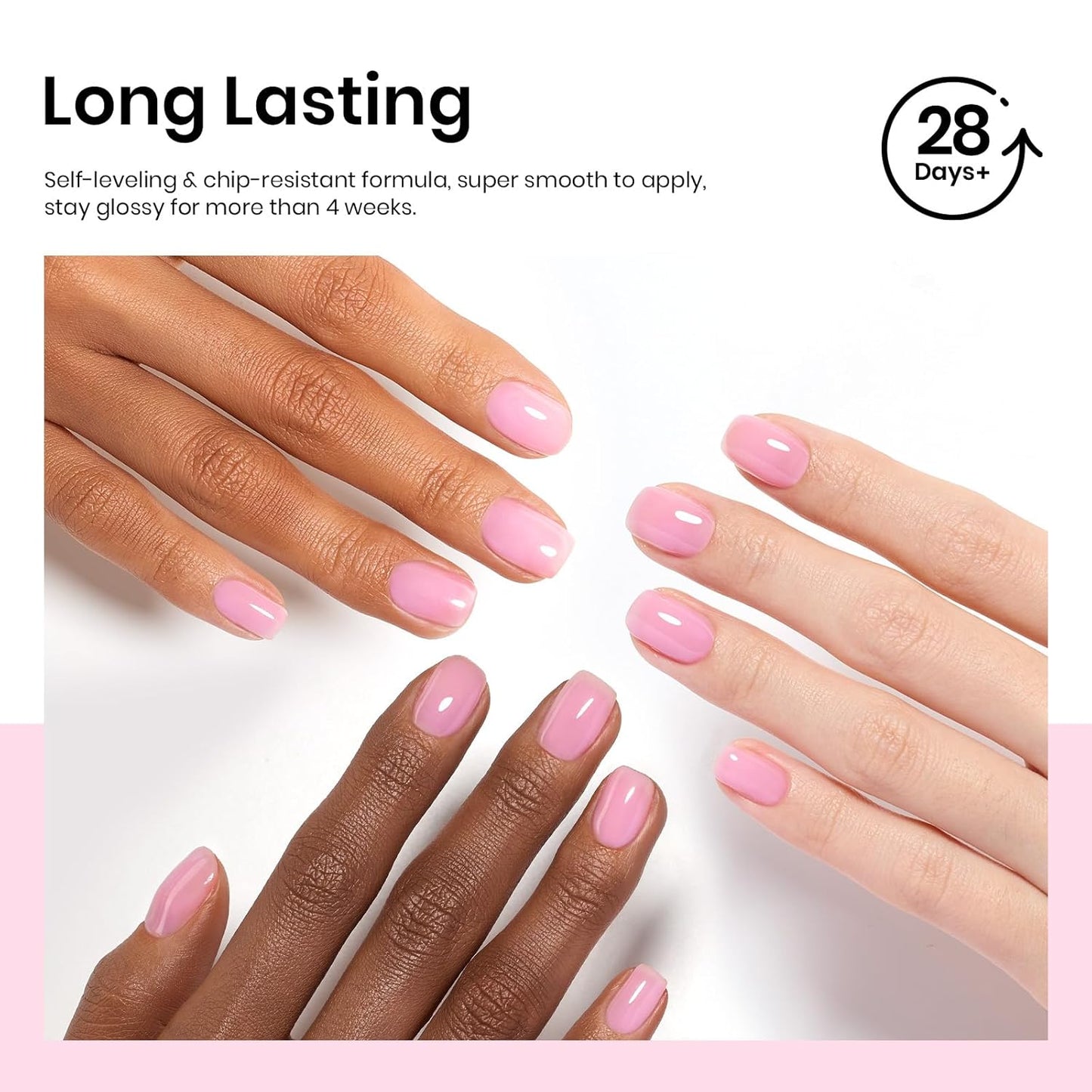 Beetles Jelly Pink Gel Nail Polish, 15ML Baby Pink Sheer Clear Jelly Spring Summer Gel Polish Bubblegum Theme Glaze Long Lasting Soak Off UV French Manicure Nail Art Gift for Women-BrightBean Baby