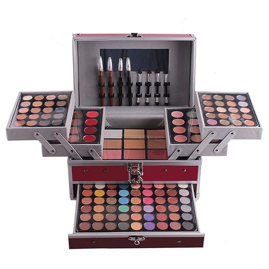 Pure Vie All In One Makeup Palette Gift Set Including 94 Eyeshadow, 12 Concealer, 3 Pressed Powder, 12 Lip Gloss, 3 Blush, 8 Eyebrow Powder - Harmony Makeup Contouring Kit for Salon and Daily Use #N4-BrightBean Baby