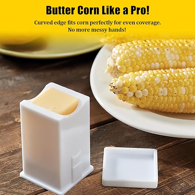 3 Pack Plastic Butter Spreader Corn Cob with Cover Butter Spreader for Corn, Bread & Cooking for Even Spread on Toast, Pancakes, Waffles & Grilling