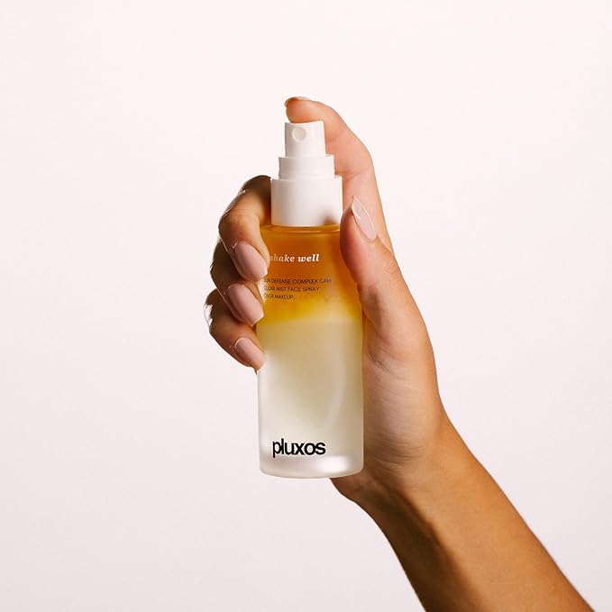 | PLUXOS 47 | SUNSCREEN + SKINCARE SPF 47 FACE MIST SPRAY (Unscented) | SUN DEFENSE COMPLEX CARE | Apply Over Makeup, Broad Spectrum, Clear, Light, Vegan, Hydrate, Fight Acne, Anti-Aging, Cell Repair-BrightBean Baby
