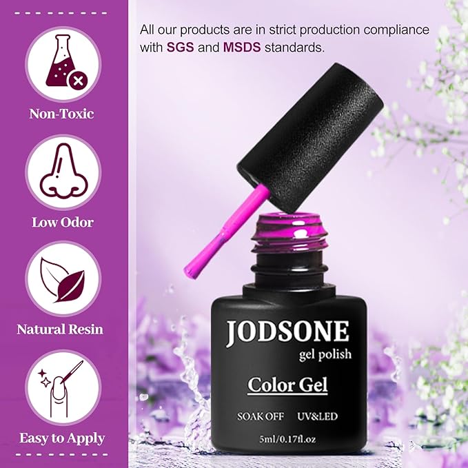 JODSONE 32+4 Pcs Gel Nail Polish Kit Soak Off Gel Polish Set Glitter Gel Nail Kit Nail Art Salon DIY at Home Manicure Kit-BrightBean Baby