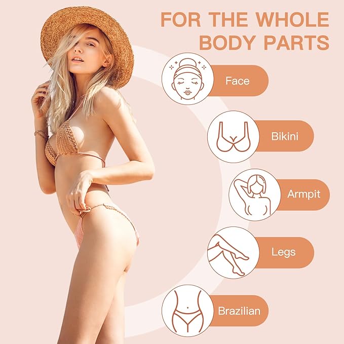 Hard Wax Beads, 2.2lb Wax Beans for Hair Removal, 10 Packs Multi Color Waxing Beads for Full Body, Face, Brazilian Bikini, Legs and Sensitive Skin at Home, Wax Refill for Women Men-BrightBean Baby