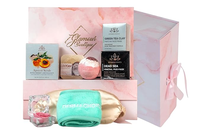 Skin Repair Spa Gift Set - 8 Piece Skin Care Products for Women, Beauty & Personal Care - Full Size Skincare Set Spa Gift Basket, Infused with Minerals & Vitamins - Gift Box Spa Kit-BrightBean Baby